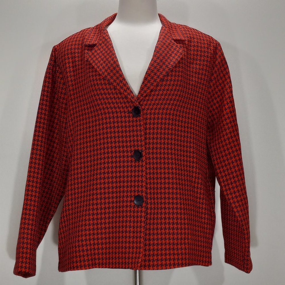 Houndstooth Appàrenza Women's Blazer, Size 1X